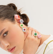 ARETES DOBLE LACE MINI