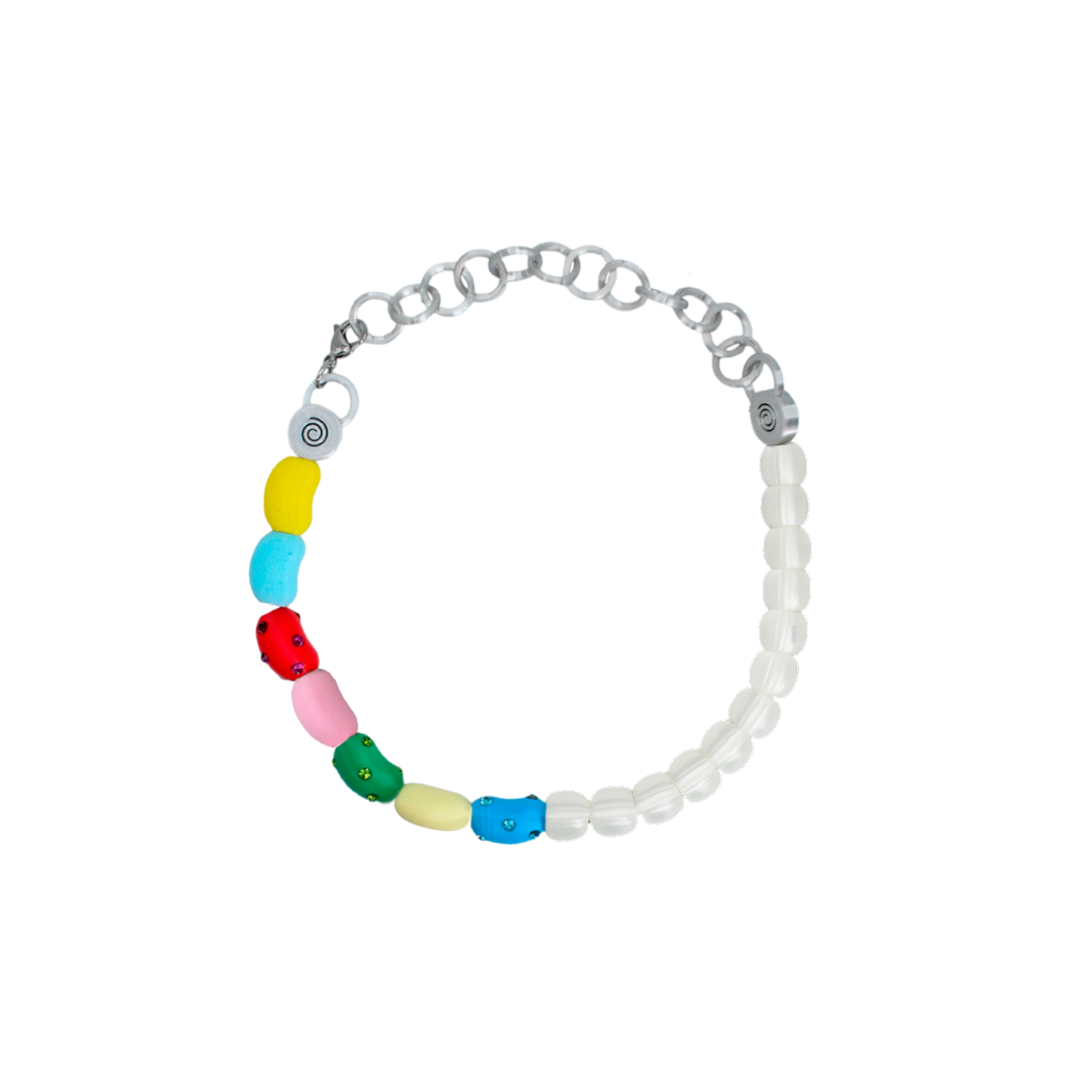 COLLAR DE GOMAS CON MAXI PERLAS