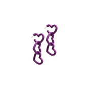 ARETES DE CADENA EN FORMA DE CORAZÓN SETX3