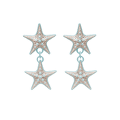 ARETES DE ESTRELLAS DOBLES