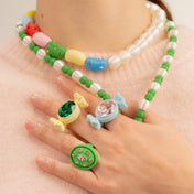 COLLAR DE GOMAS CON MAXI PERLAS