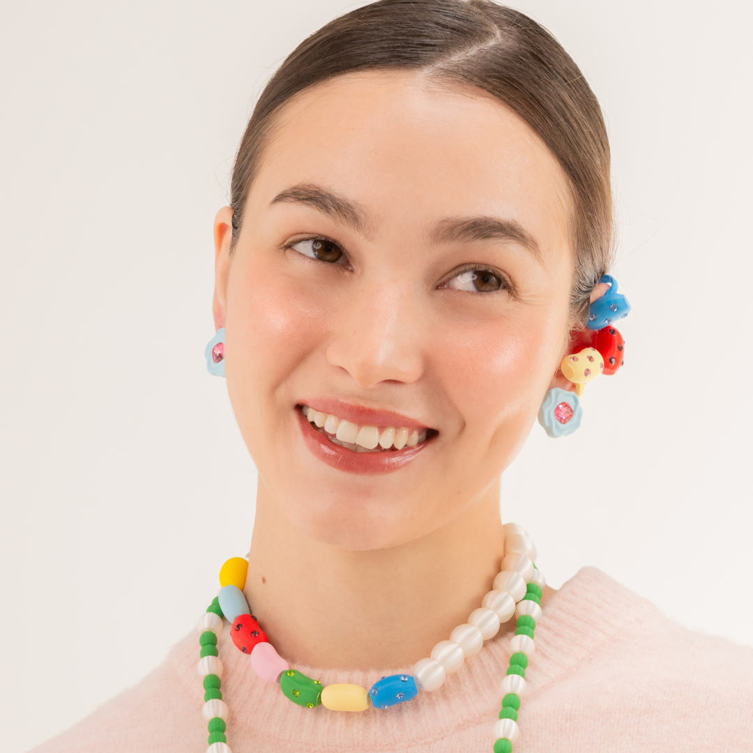 COLLAR DE GOMAS CON MAXI PERLAS