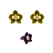 EARSTACK MINI ORQUÍDEA (TOPOS + EARCUFF)