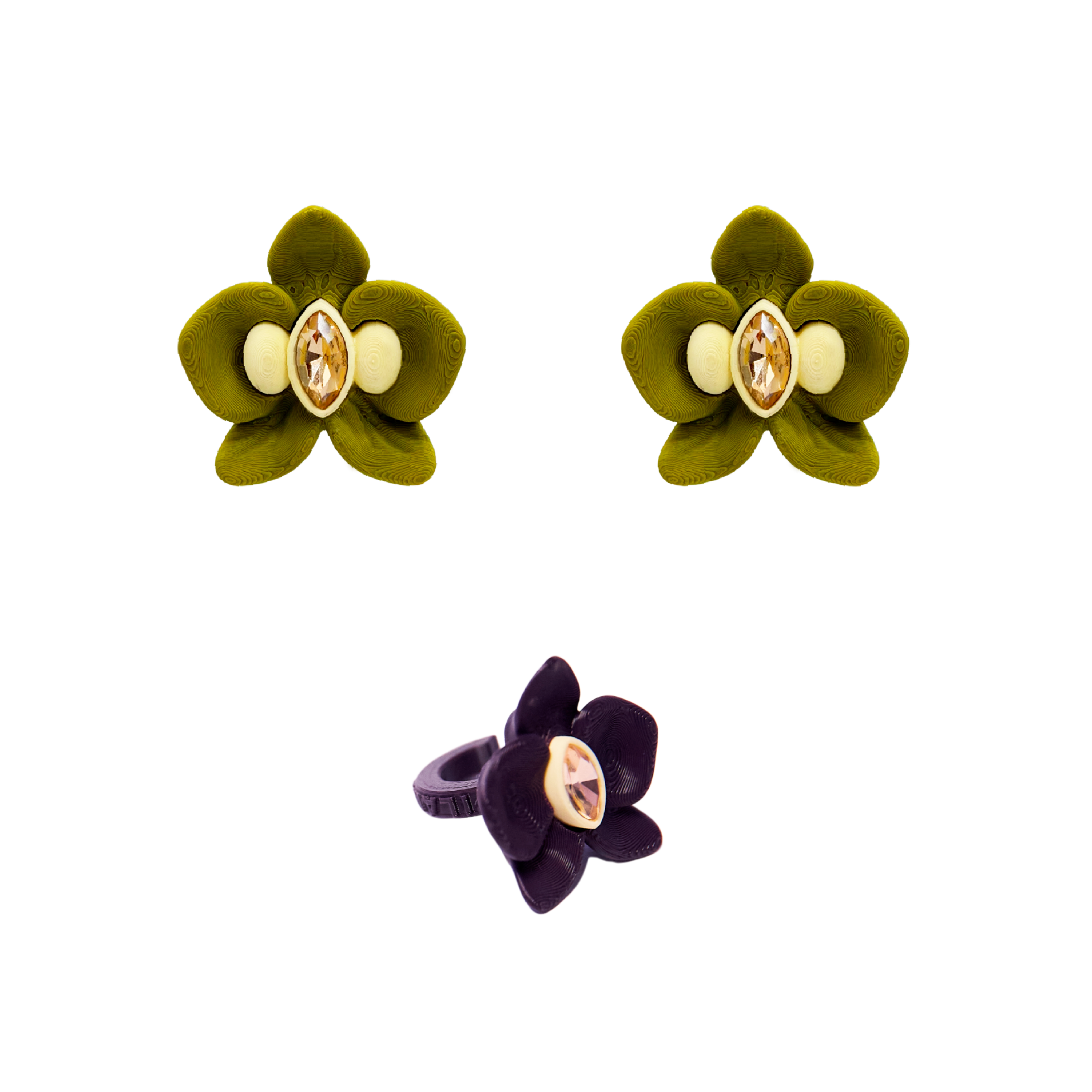 EARSTACK MINI ORQUÍDEA (TOPOS + EARCUFF)