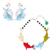 SET DELFINES (COLLAR + ARETES)