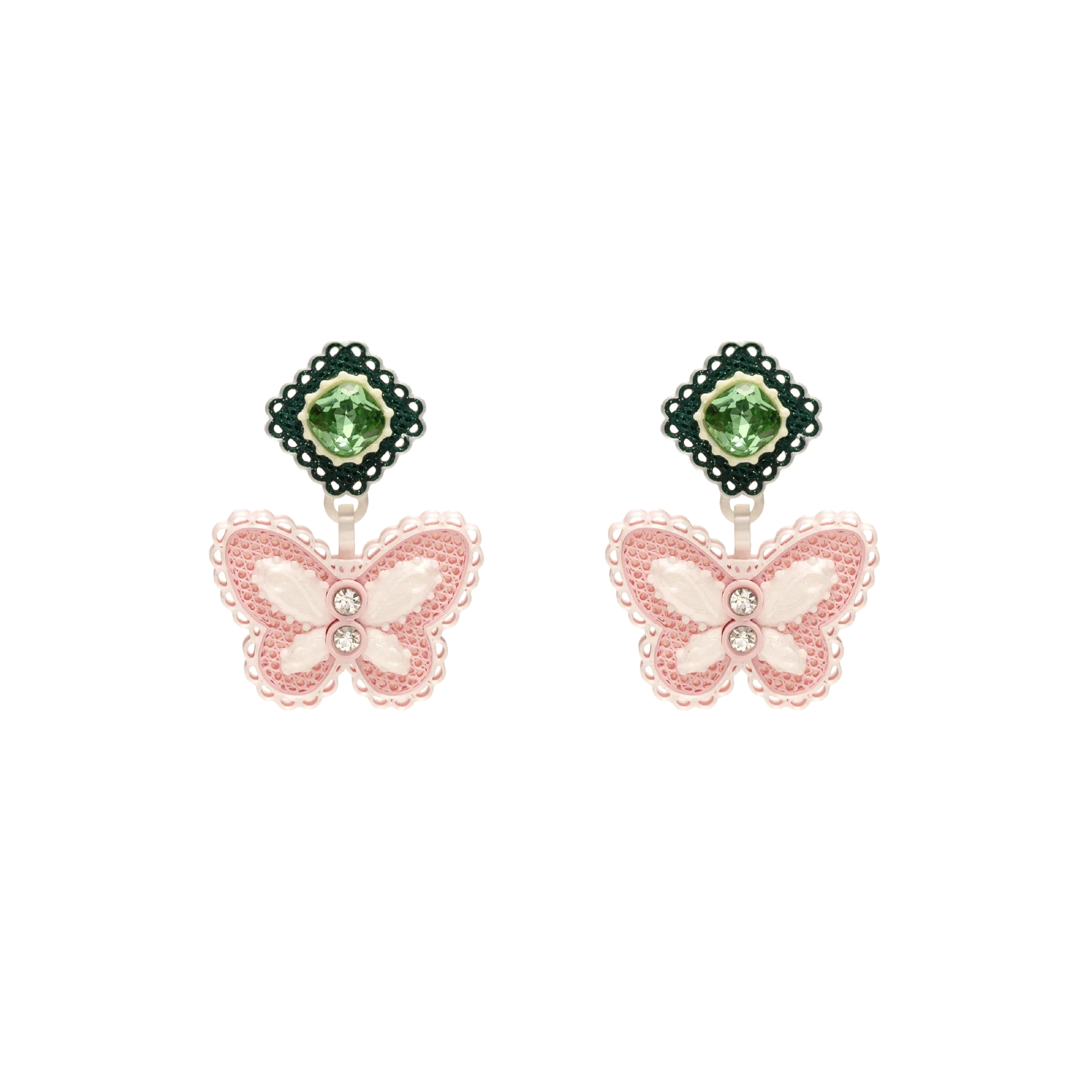 ARETES LACE MARIPOSA DOBLE