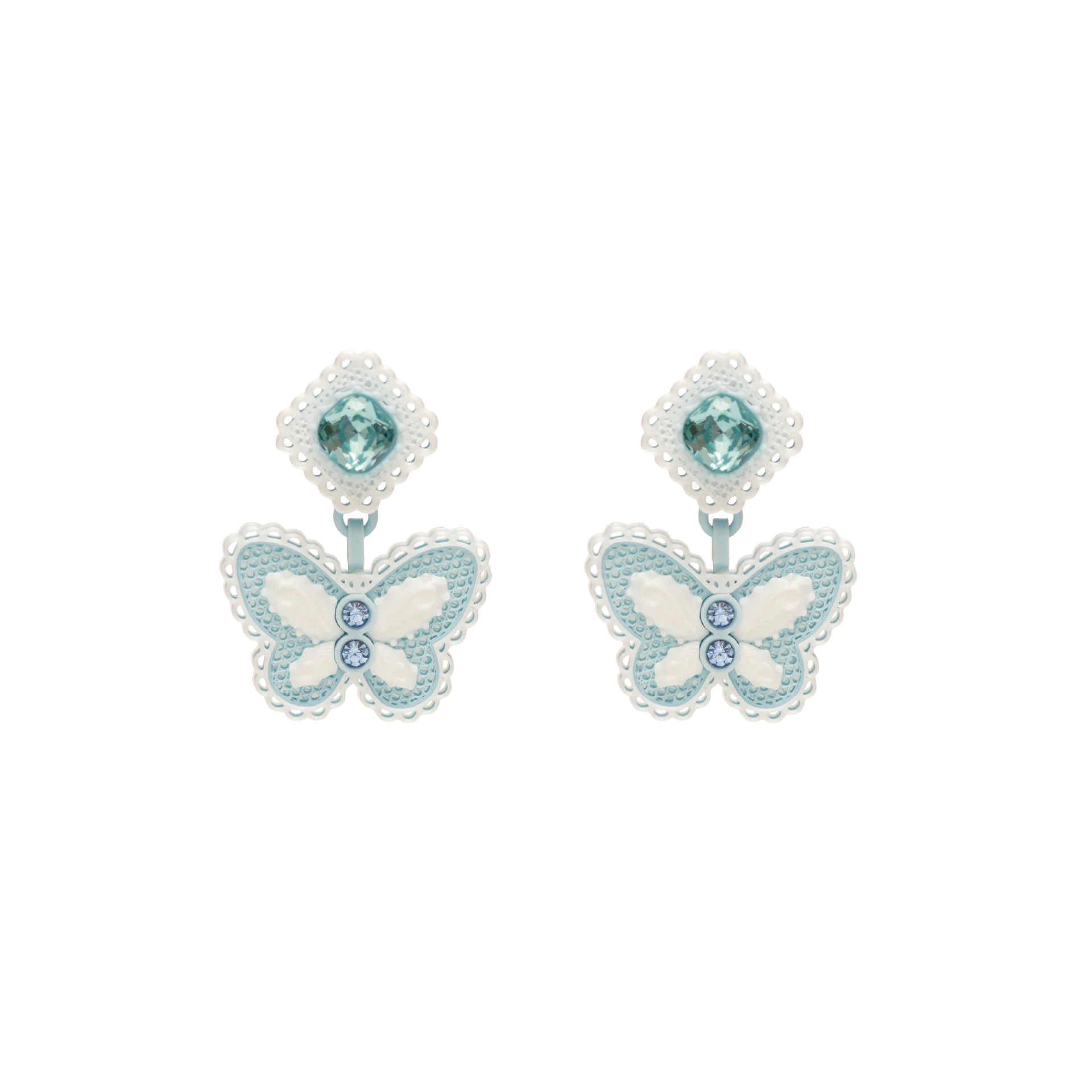 ARETES LACE MARIPOSA DOBLE