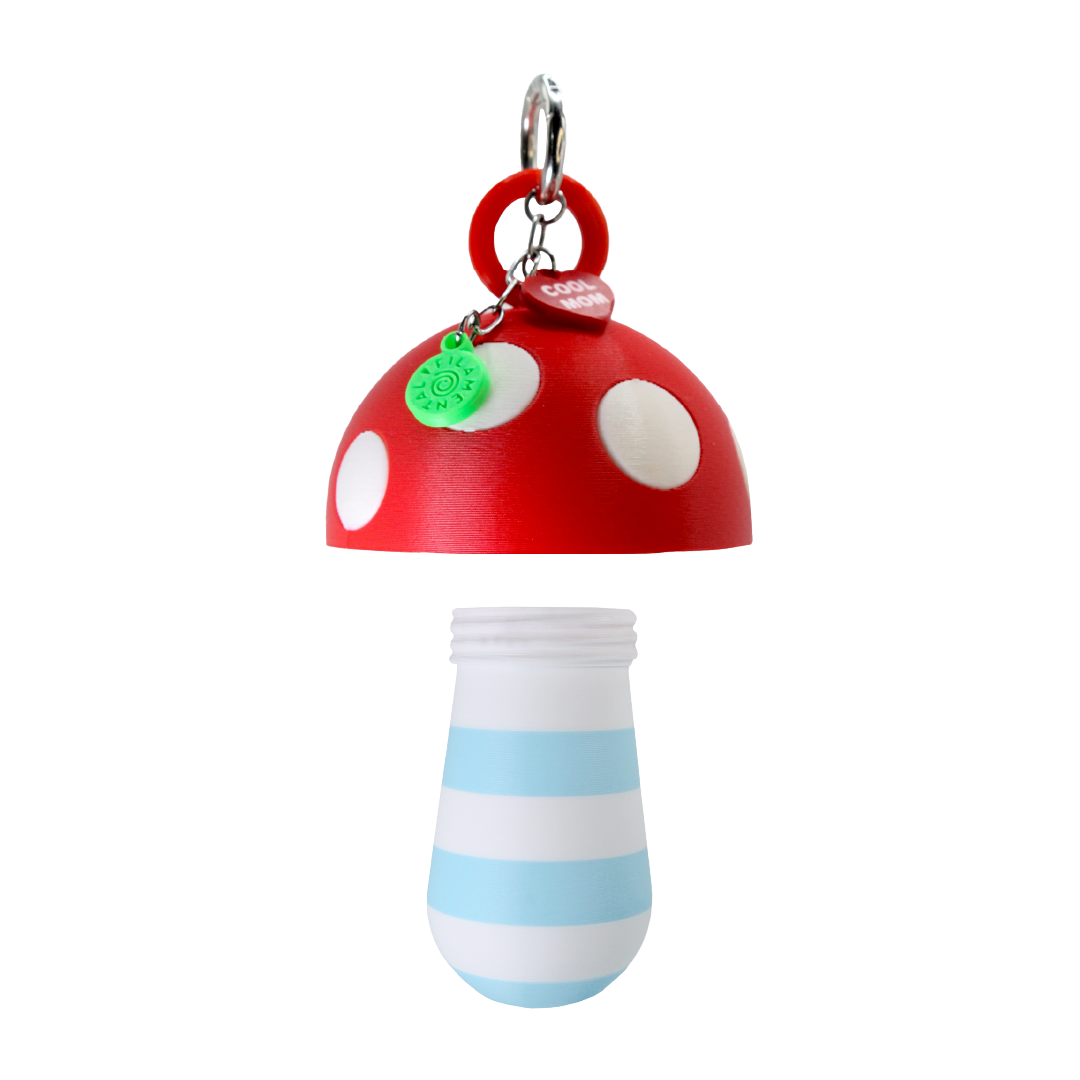 LIPSTICK CASE HONGO RAYAS CELESTE/BLANCO