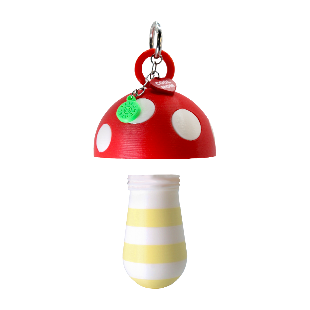 LIPSTICK CASE HONGO RAYAS VAINILLA/BLANCO
