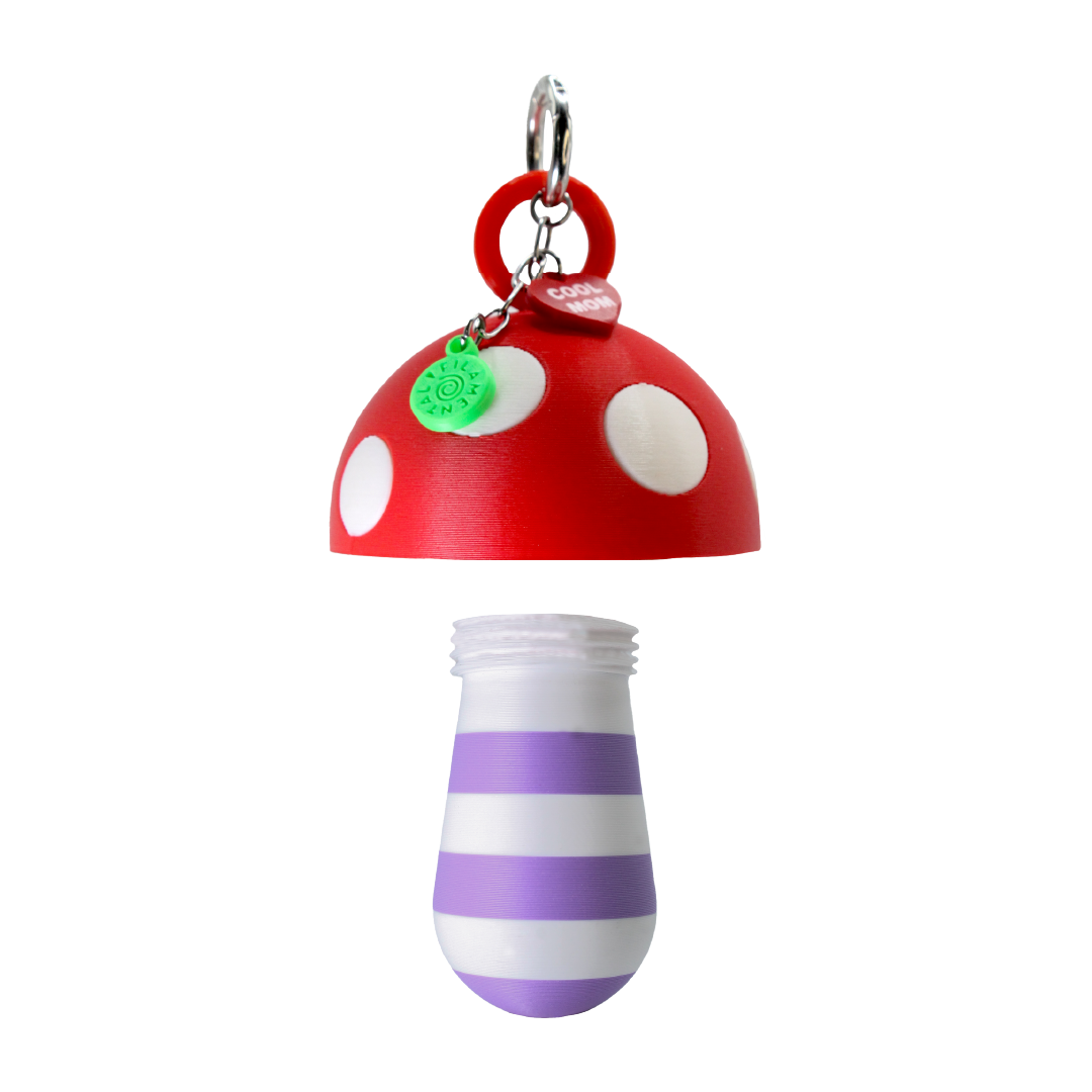 LIPSTICK CASE HONGO RAYAS LILA/BLANCO
