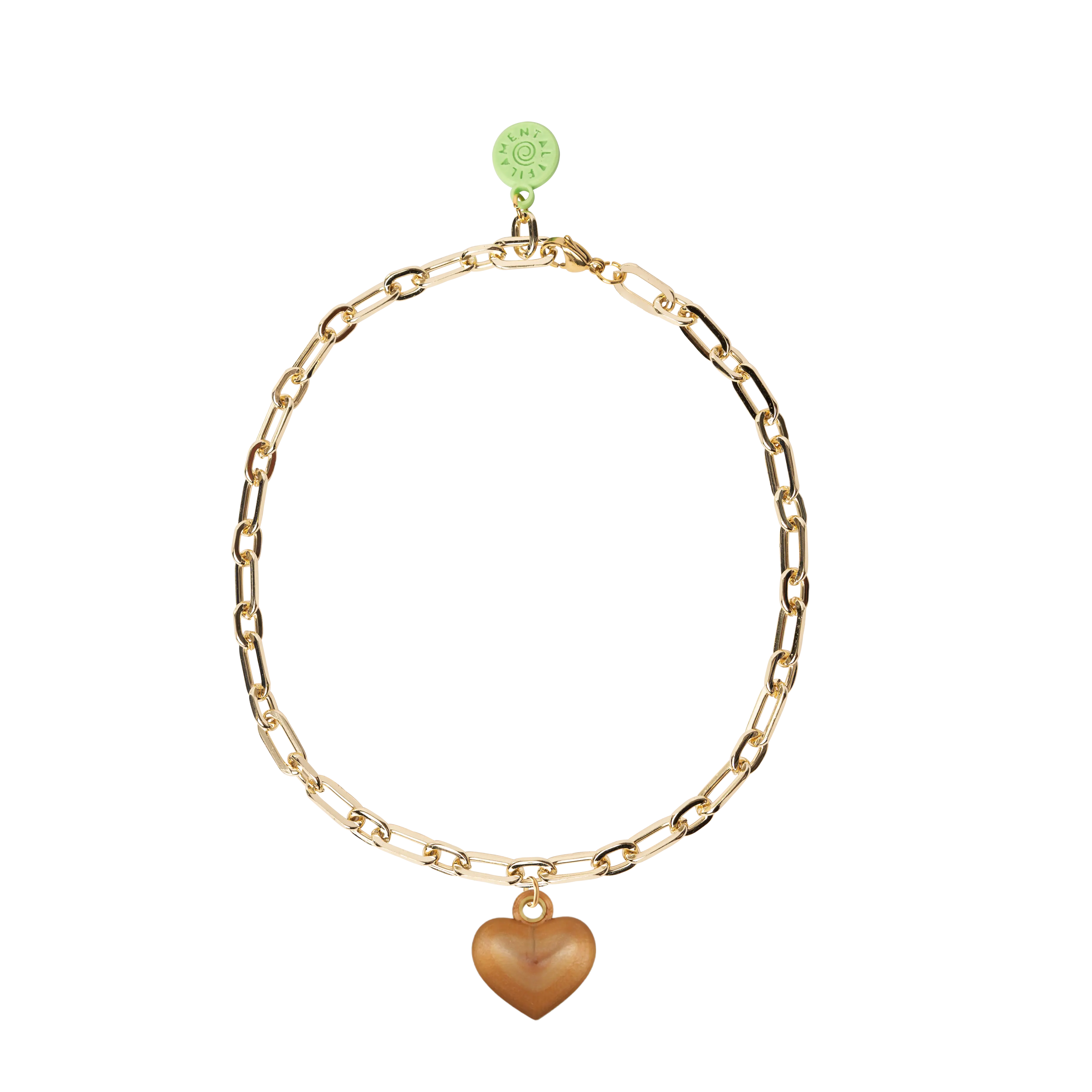 COLLAR CON CADENA DORADA Y RELICARIO