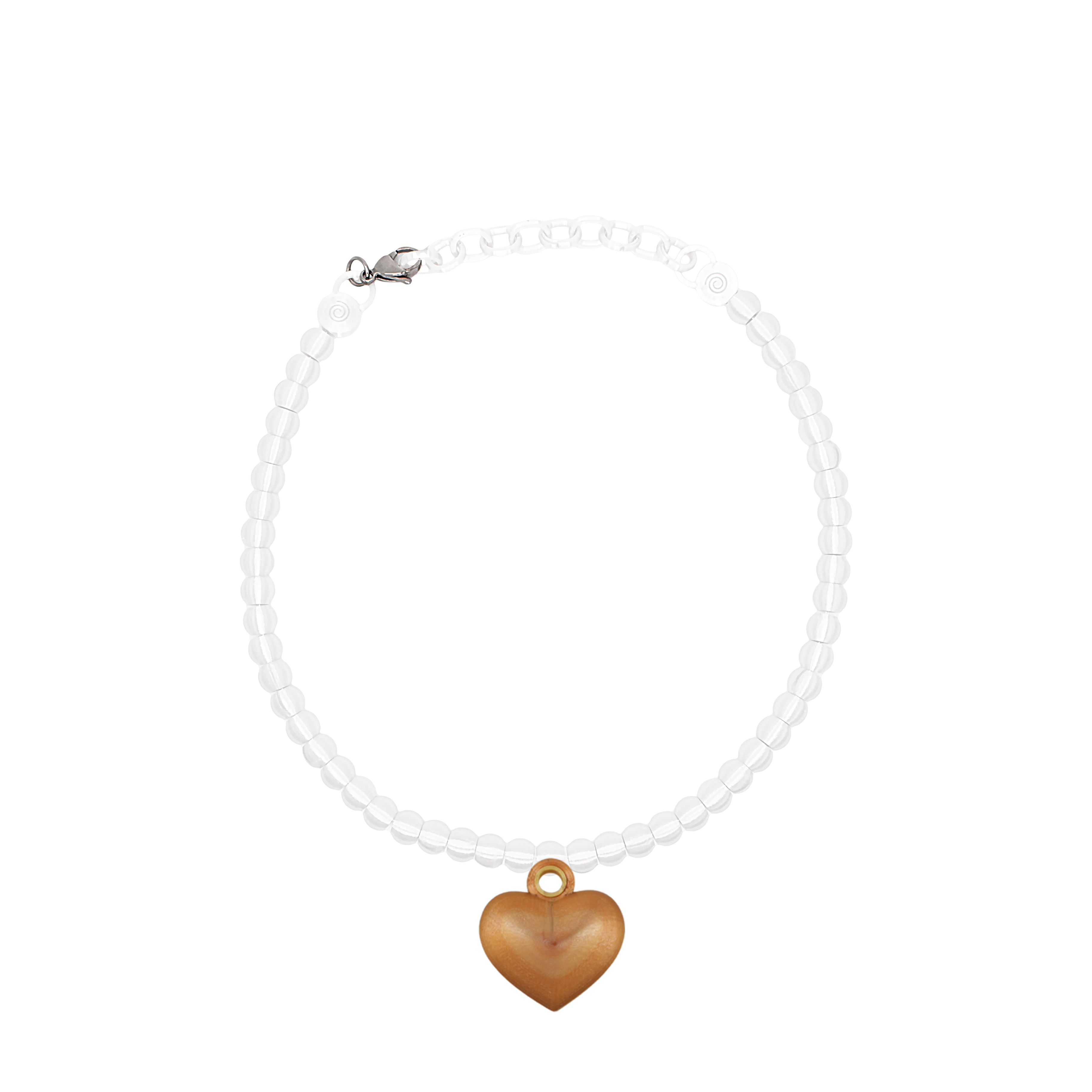 COLLAR CON CADENA DE PERLAS Y DIJE DE RELICARIO