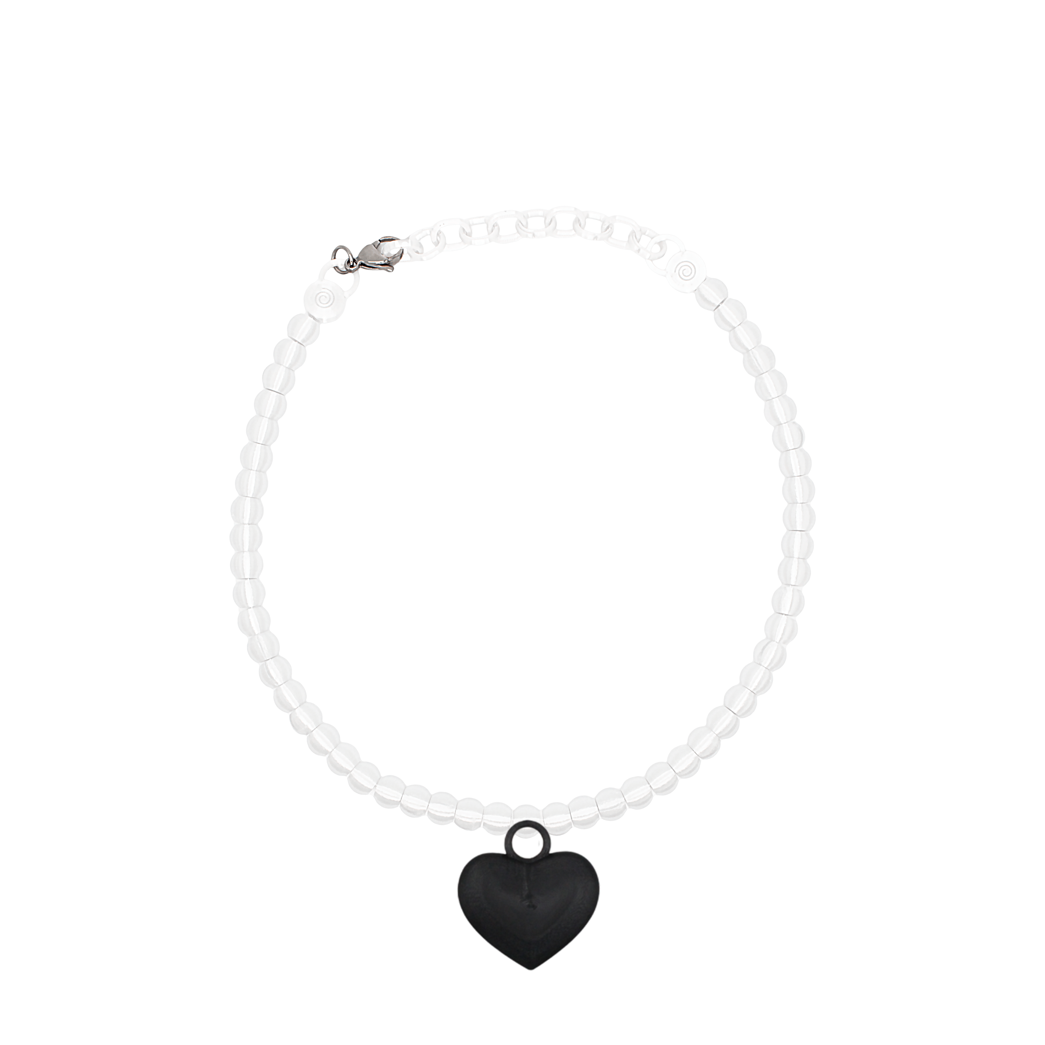 COLLAR CON CADENA DE PERLAS Y DIJE DE RELICARIO