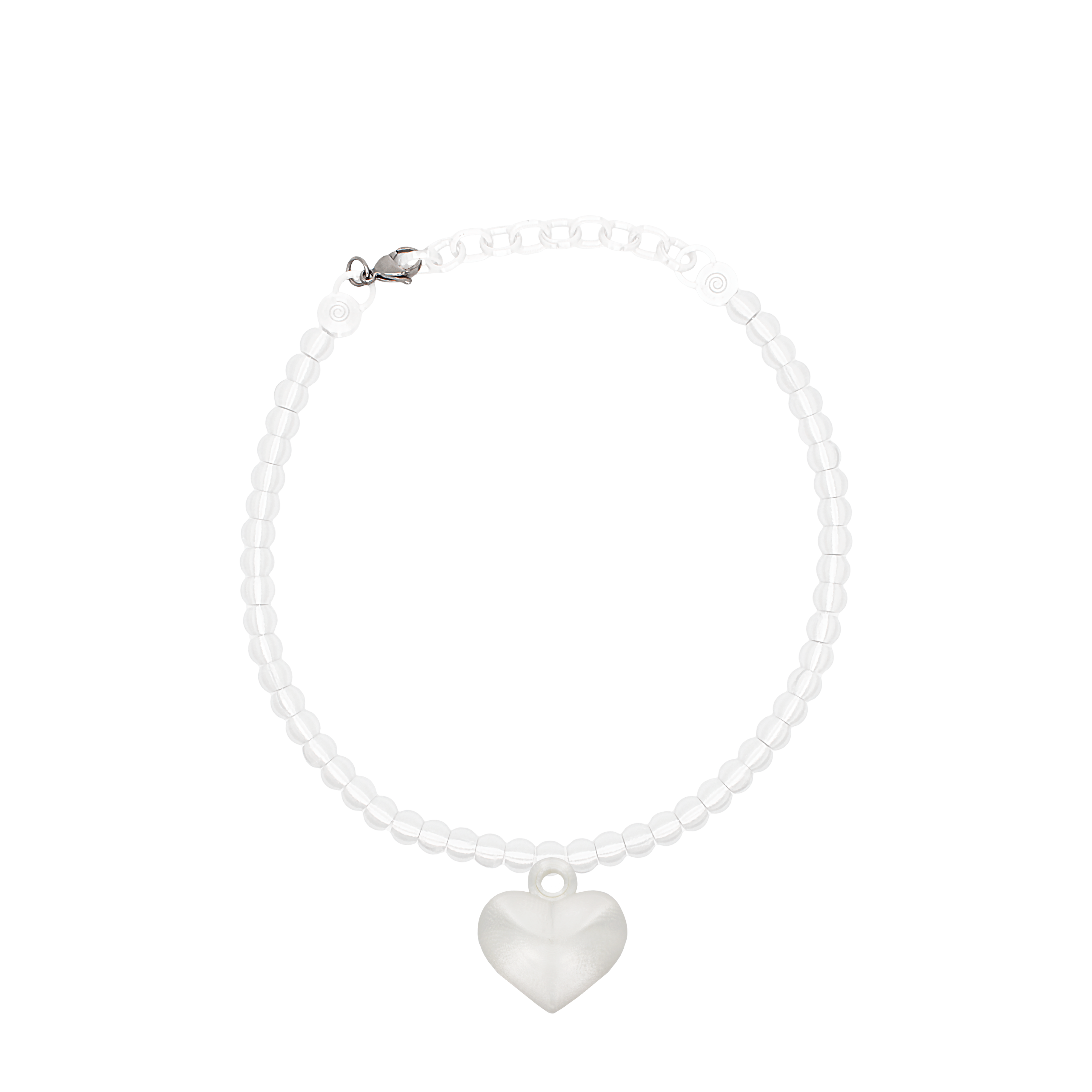 COLLAR CON CADENA DE PERLAS Y DIJE DE RELICARIO