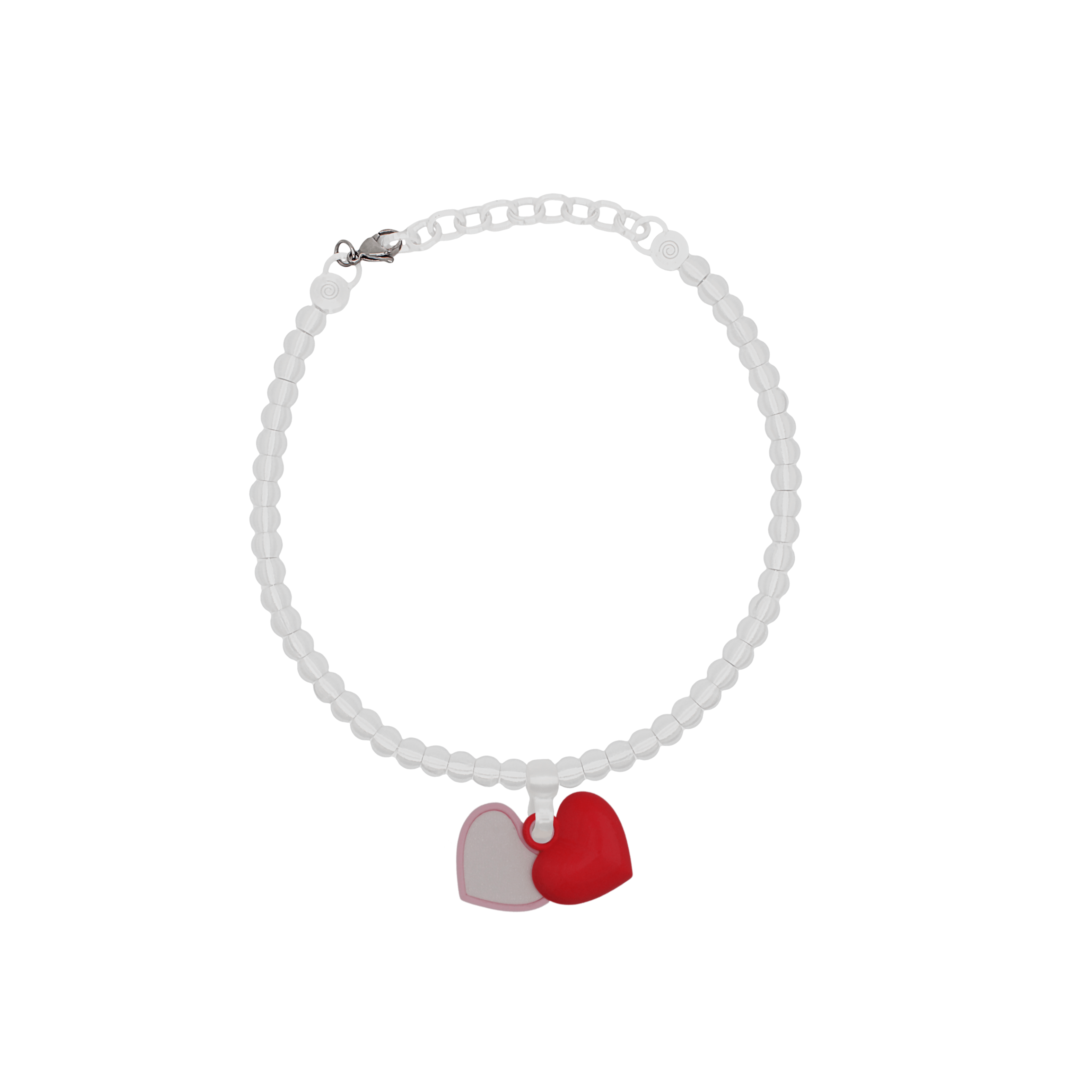 COLLAR CON CADENA DE PERLAS Y DIJE DE RELICARIO